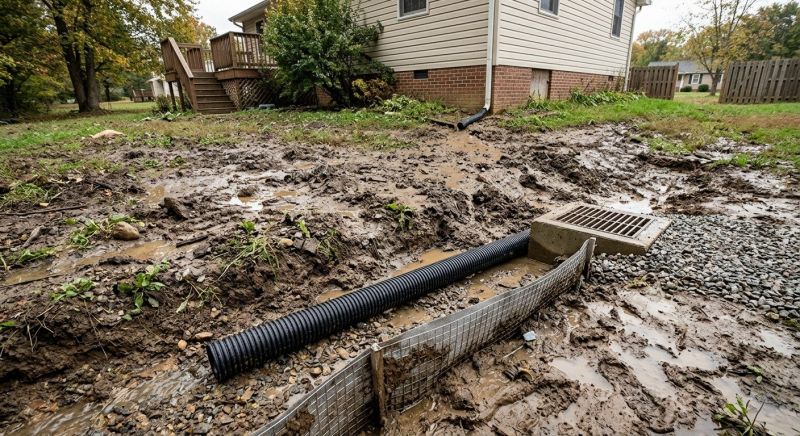 Muddy Yard Drainage in Tuscaloosa, AL