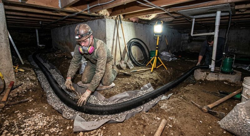 Curtain Drain Installation in Tuscaloosa, AL